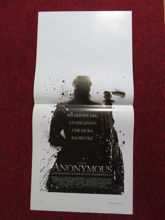 ANONYMOUS ITALIAN LOCANDINA (27.5"x13") POSTER RHYS IFANS VANESSA REDGRAVE 2011 - Rendezvous Cinema