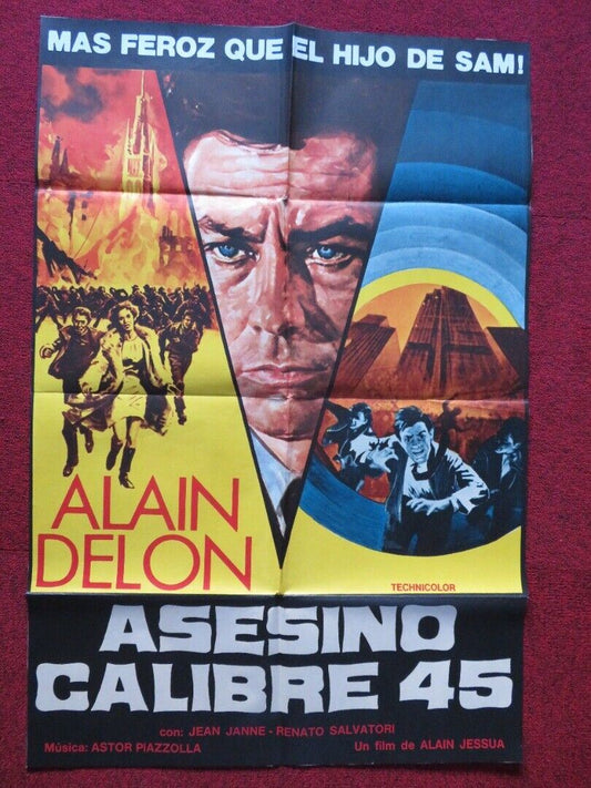 ASESINO CALIBRE45 / ARMAGUEDON ARGENTINA ONE SHEET POSTER ALAIN DELON JEAN YANNE - Rendezvous Cinema