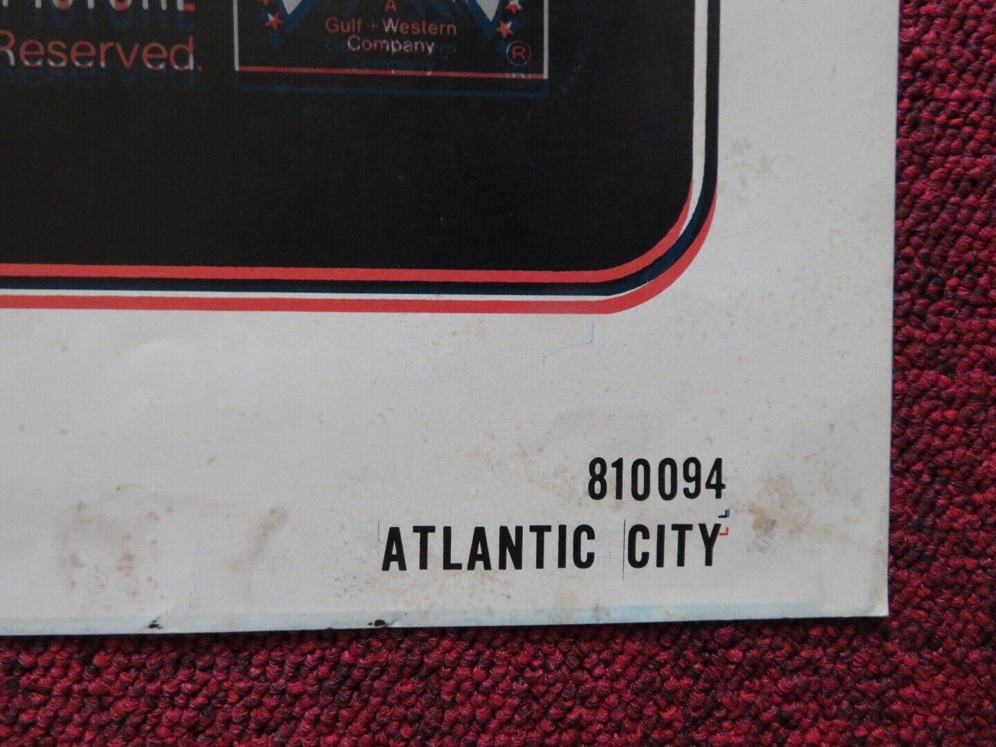 ATLANTIC CITY US ONE SHEET POSTER BURT LANCASTER SUSAN SARANDON 1981 - Rendezvous Cinema