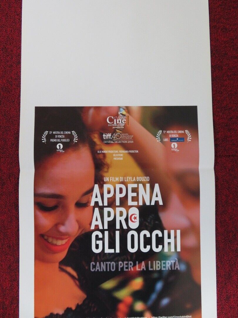 AS I OPEN MY EYES ITALIAN LOCANDINA (27.5"x13") POSTER LEYLA BOUZID 2015 - Rendezvous Cinema