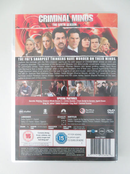 Criminal Minds - Season 6 (DVD) Kirsten Vangsness 2010 Region 2