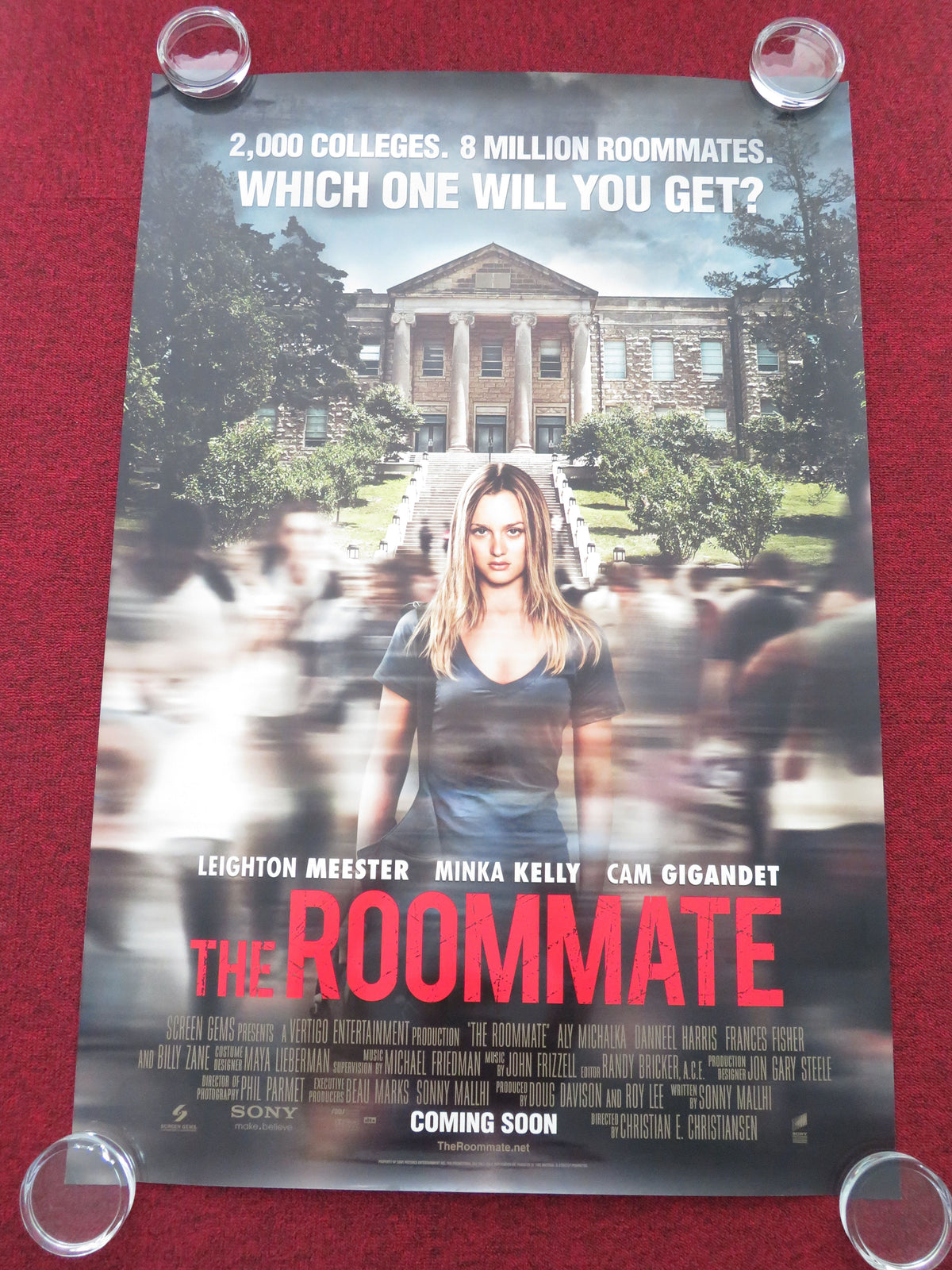 The Roommate US One Sheet Rolled Poster Minka Kelly Leighton Meester 2011