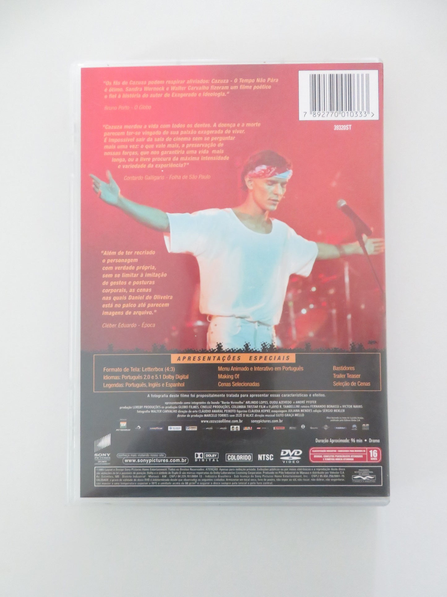 Cazuza: O Tempo Não Pára (DVD) Daniel de Oliveira Marieta Severo 2004 Region 4