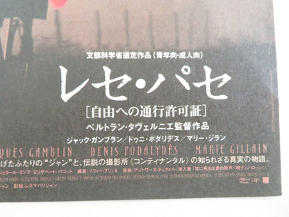 Safe Conduct Japanese Chirashi (B5) Poster Gamblin Denis Podalydès 2022