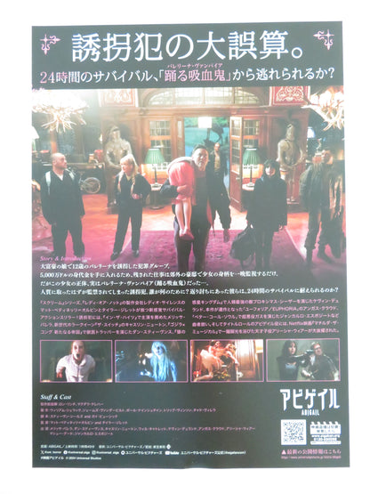 Abigail Japanese Chirashi (B5) Poster Melissa Barrera Dan Stevens 2024
