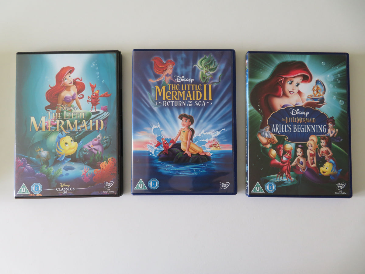 The Little Mermaid 1, 2, and 3 Movie Collection (DVD BoxSet) Disney Region 2