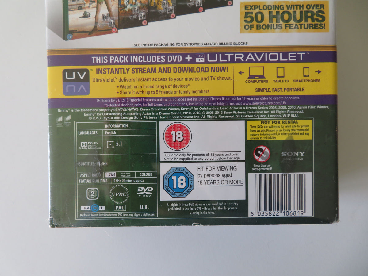 Breaking Bad - The Complete Series (DVD BoxSet) Bryan Cranston 2008 Region 2