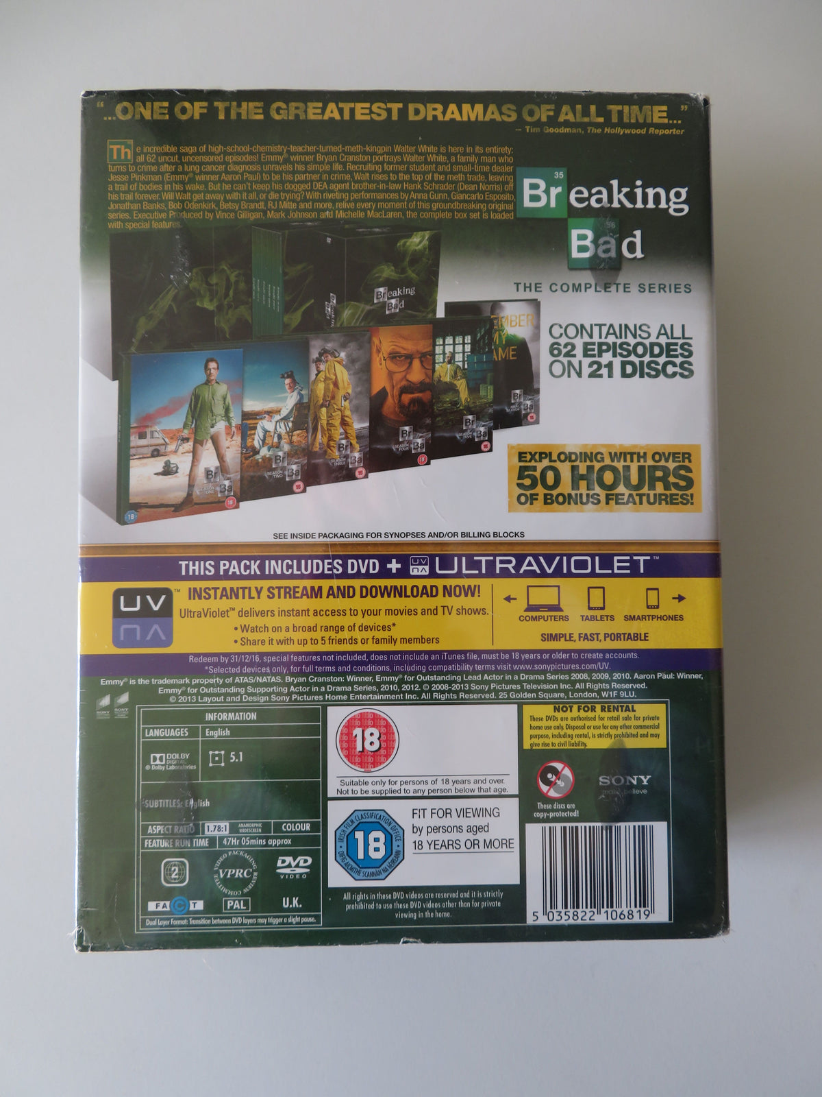 Breaking Bad - The Complete Series (DVD BoxSet) Bryan Cranston 2008 Region 2