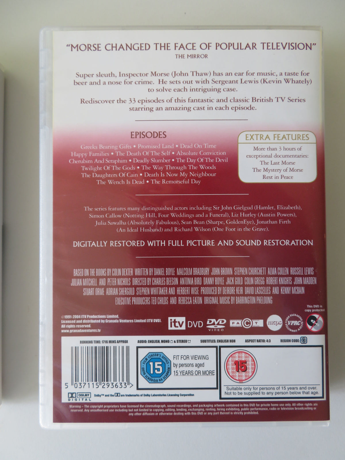 Inspector Morse - The Complete Case Files (DVD BoxSet) John Thaw 1987 Region 2