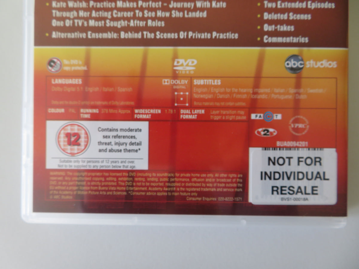 Private Practice - Seasons 1-3 (DVD BoxSet) Kate Walsh 2007 Region 2