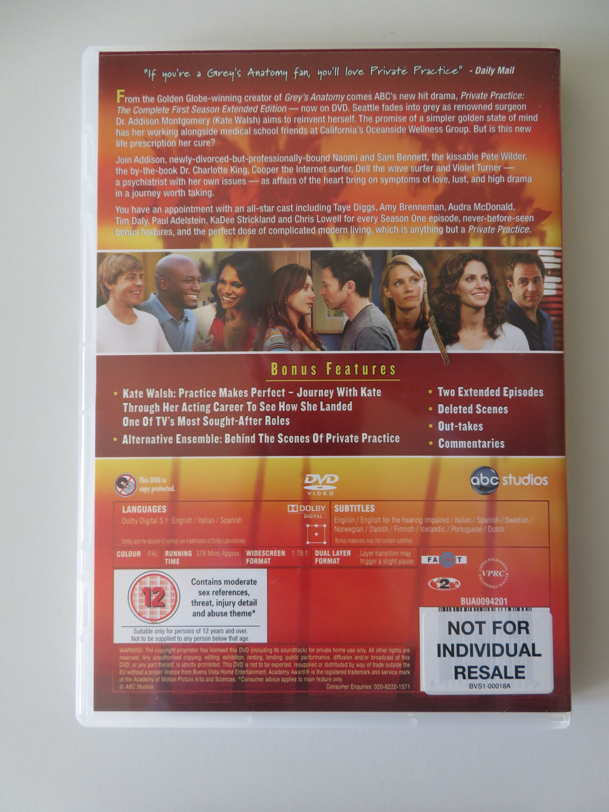 Private Practice - Seasons 1-3 (DVD BoxSet) Kate Walsh 2007 Region 2