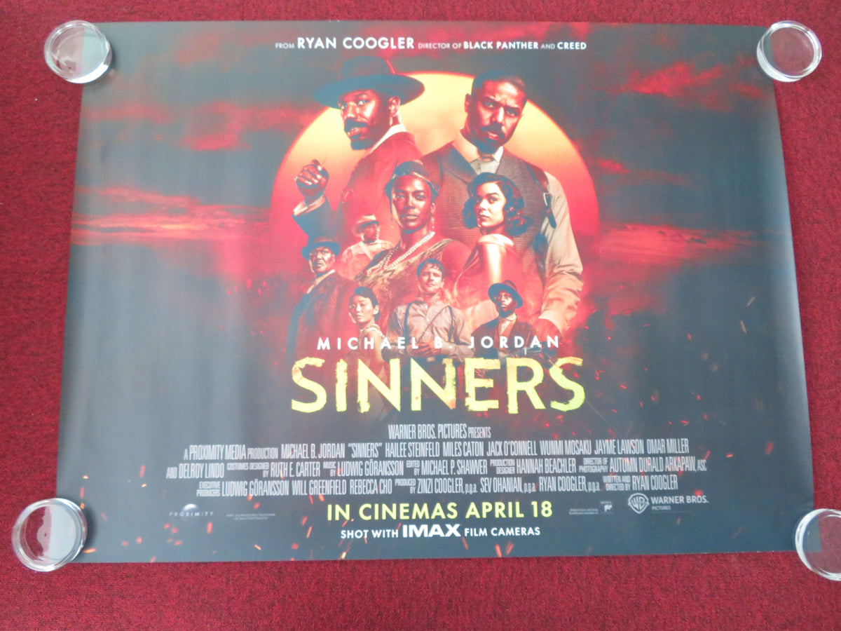 Sinners - B UK Quad Rolled Poster Michael B. Jordan Hailee Steinfeld 2025
