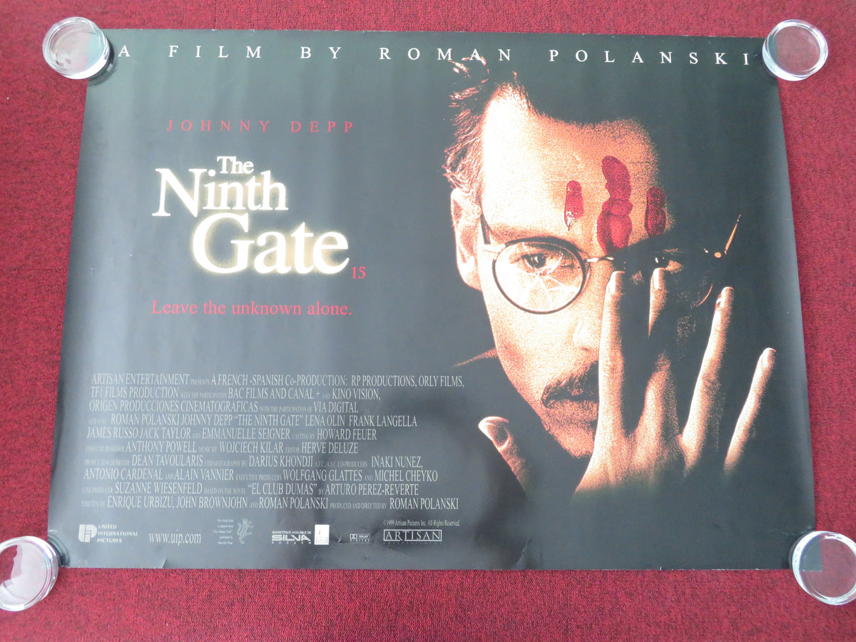 The Ninth Gate UK Quad Rolled Poster Johnny Depp Frank Langella Lena Olin 1999