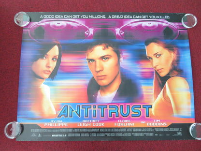Antitrust UK Quad Rolled Poster Ryan Phillippe Tim Robbins 2001