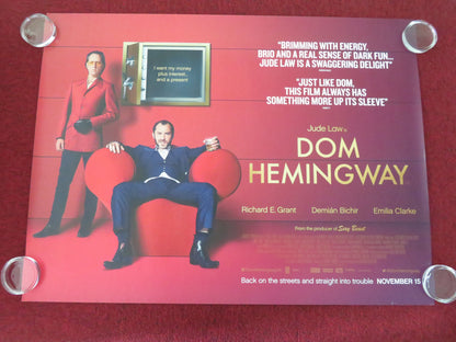 Dom Hemingway UK Quad Rolled Poster Jude Law Richard E. Grant 2013