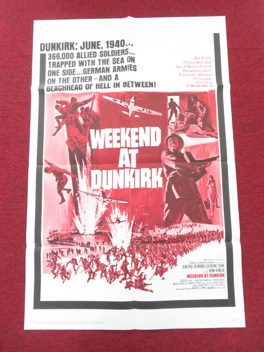 Weekend at Dunkirk Folded US One Sheet Poster Jean-Paul Belmondo 1965
