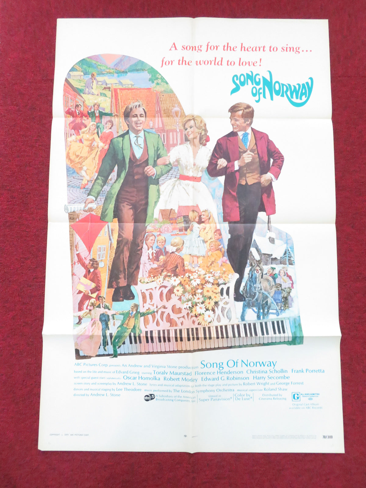 Song of Norway Folded US One Sheet Poster Florence Henderson Harry Secombe 1970