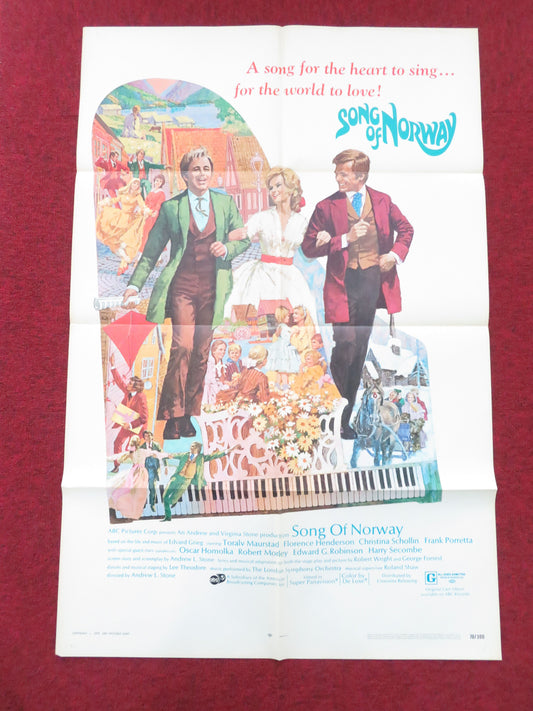 Song of Norway Folded US One Sheet Poster Florence Henderson Harry Secombe 1970