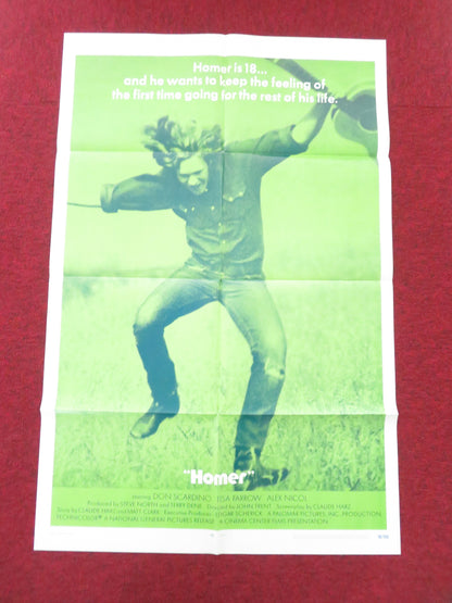 Homer Folded US One Sheet Poster Don Scardino Alex Nicol Tisa Farrow 1970