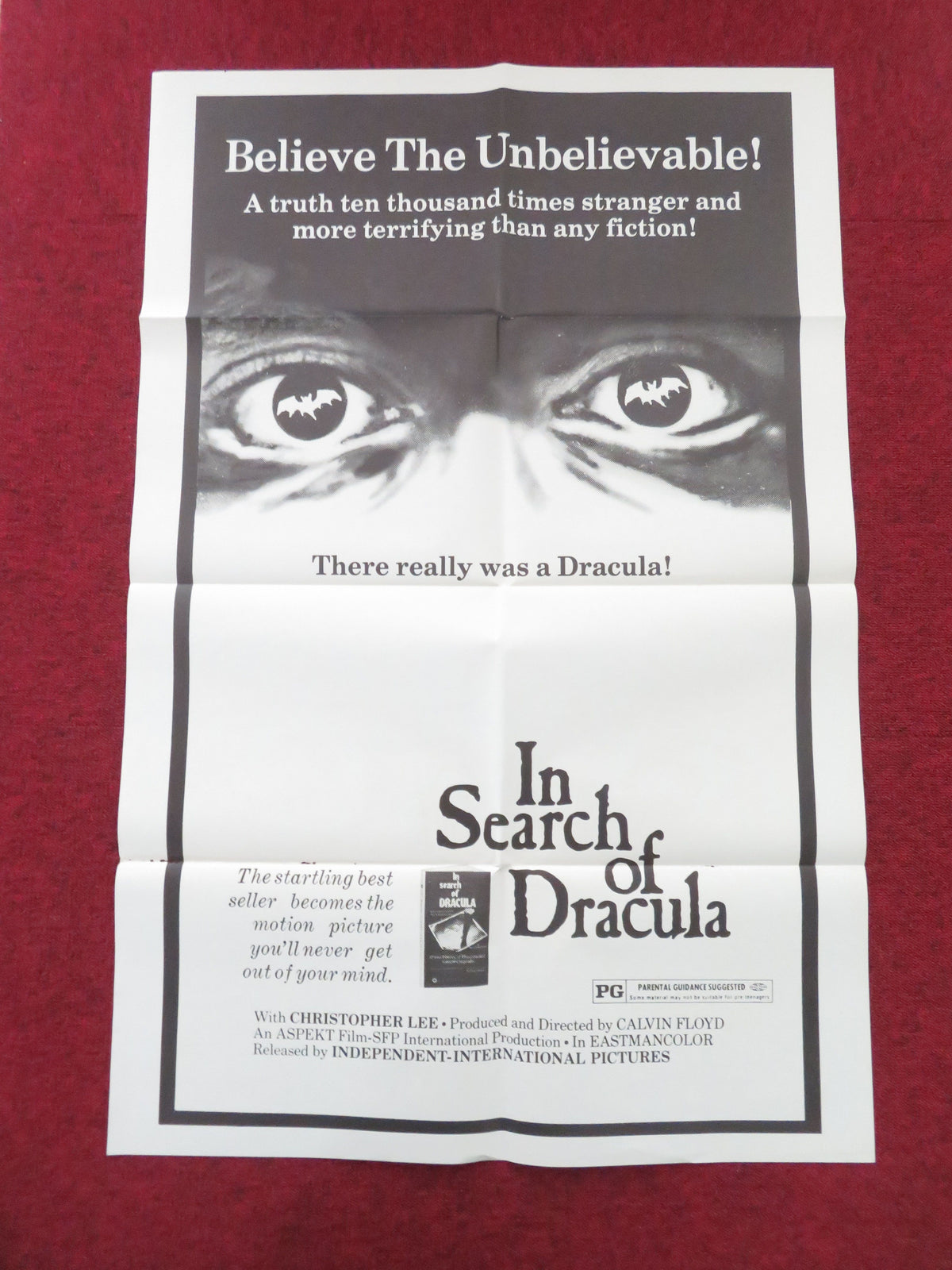 In Search of Dracula Folded US One Sheet Poster Christopher Lee 1974