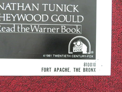 Fort Apache the Bronx Folded US One Sheet Poster Paul Newman Edward Asner 1981
