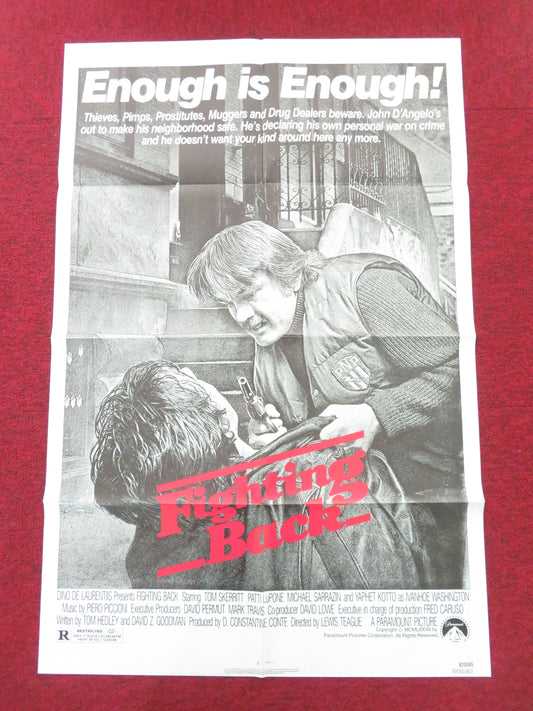 Fighting Back Folded US One Sheet Poster Tom Skerritt Patti LuPone 1982