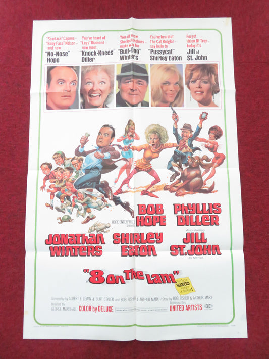 Eight on the Lam Folded US One Sheet Poster Bob Hope Phyllis Diller 1967