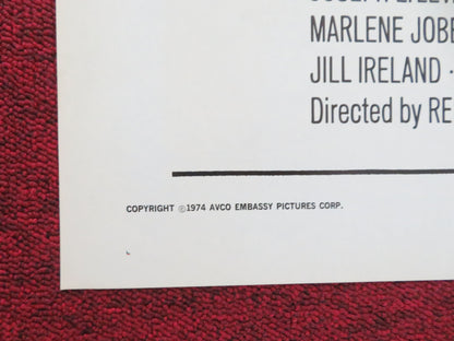 Rider on the Rain Folded US One Sheet Poster Charles Bronson Jill Ireland 1974