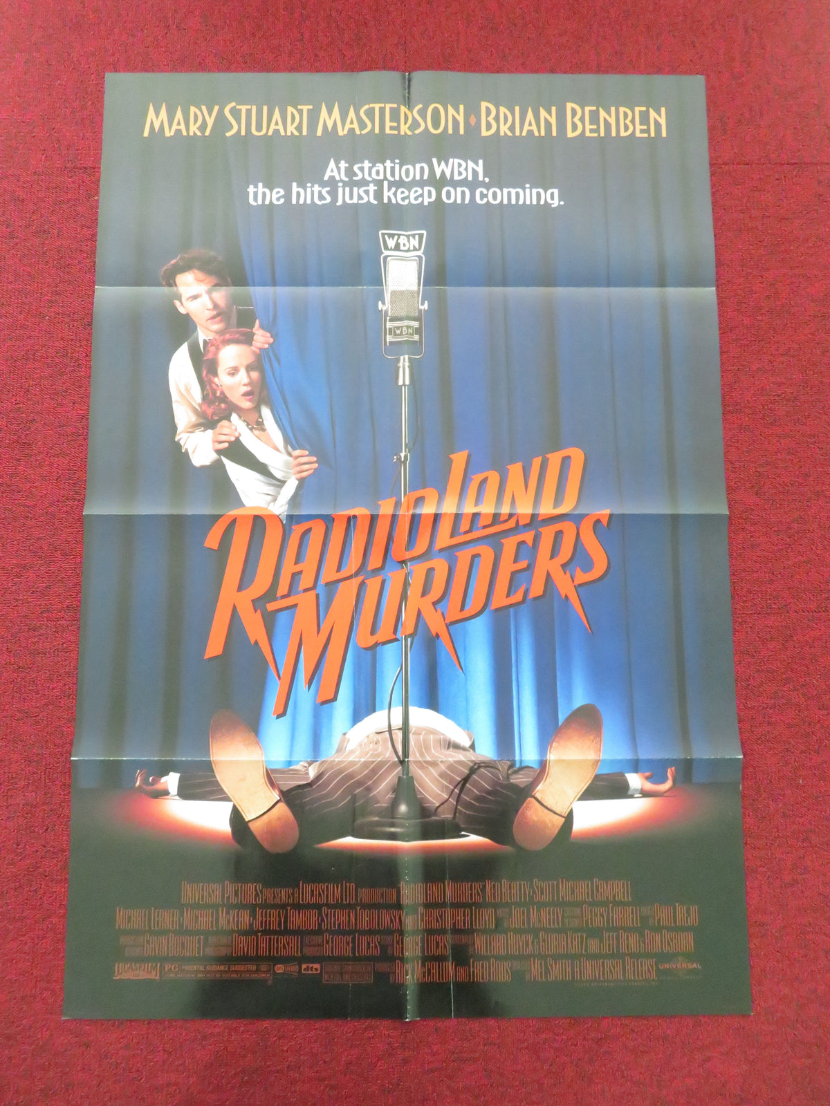 Radioland Murders Folded US One Sheet Poster Brian Benben M. S. Masterson 1994