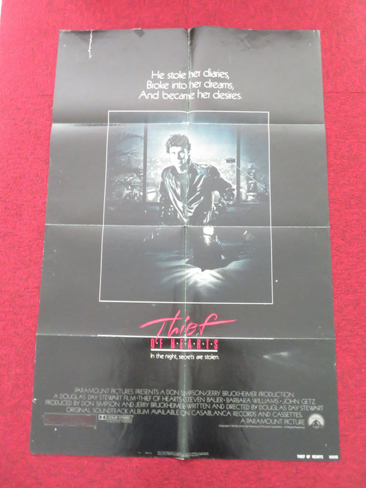 Thief of Hearts Folded US One Sheet Poster Steven Bauer Barbara Williams 1984