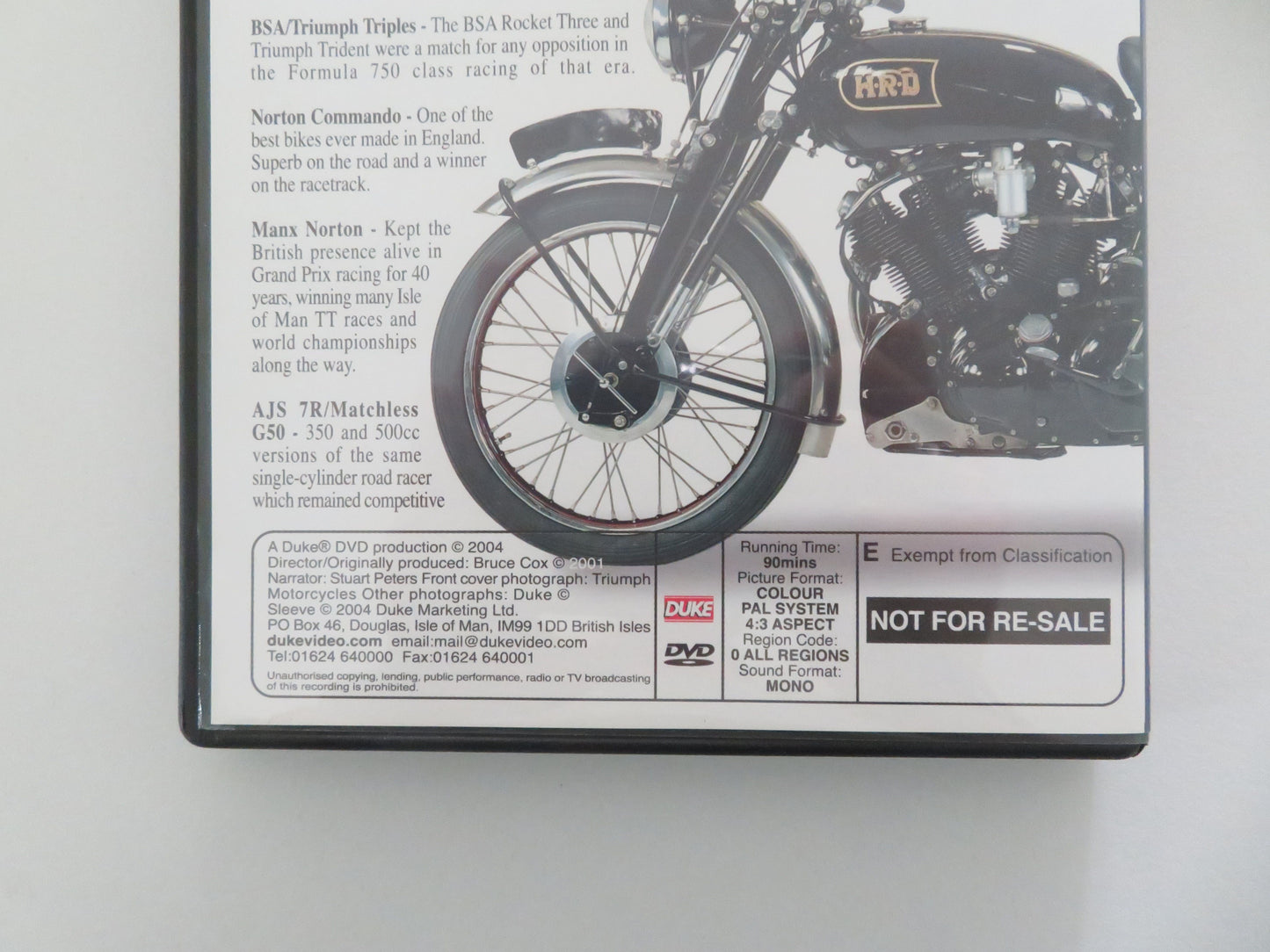 Great British Bikes (DVD) Triumph BSA Norton Ariel Vincent 2004 Region 0