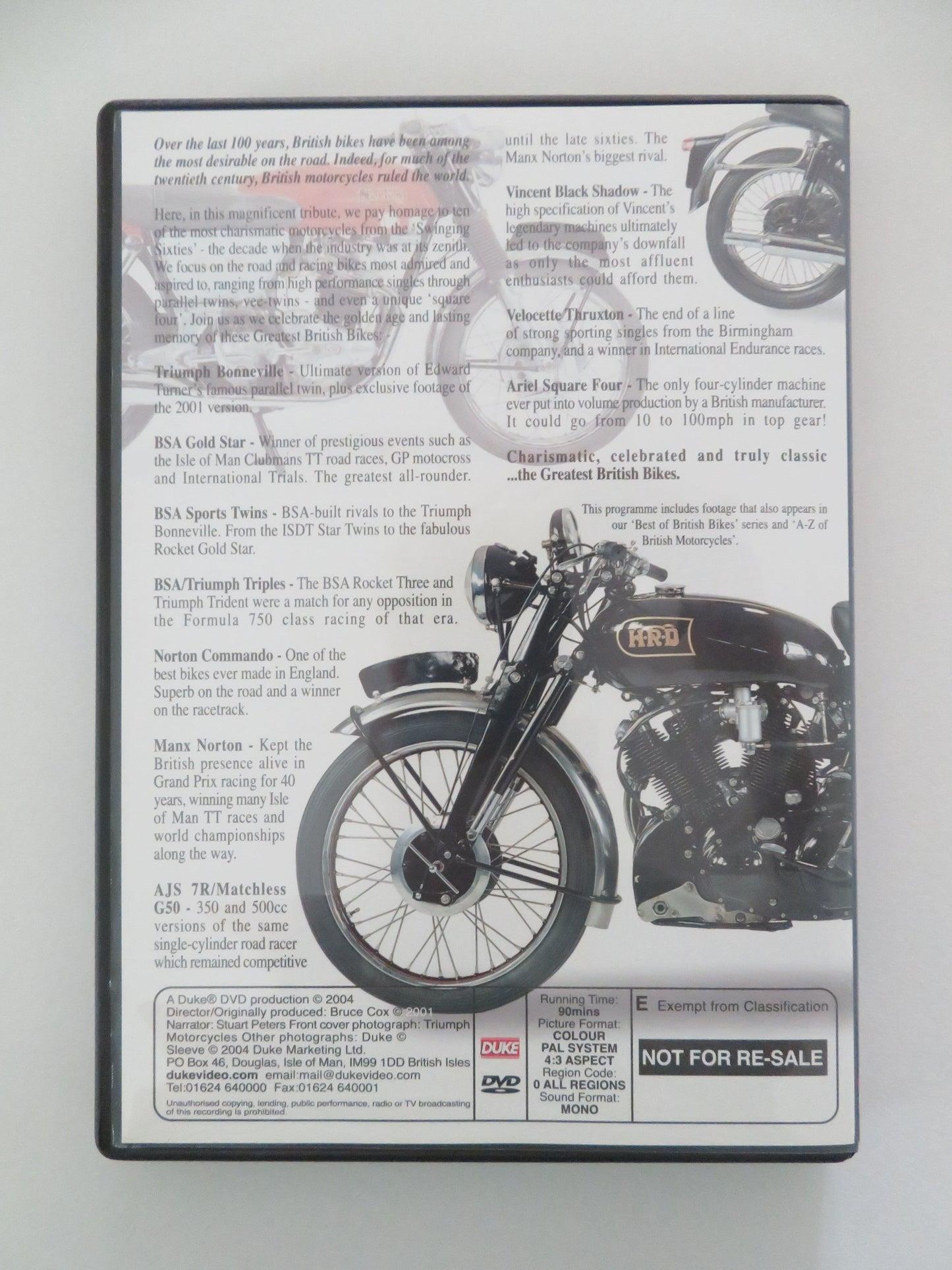 Great British Bikes (DVD) Triumph BSA Norton Ariel Vincent 2004 Region 0