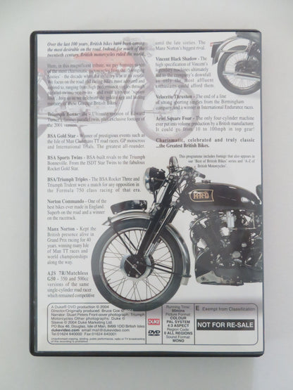 Great British Bikes (DVD) Triumph BSA Norton Ariel Vincent 2004 Region 0