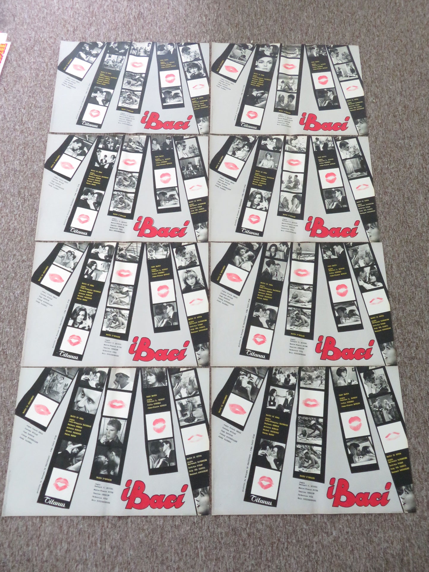 Les baisers Italian Fotobusta Posters Lot of 8 Boyer Sola 1964