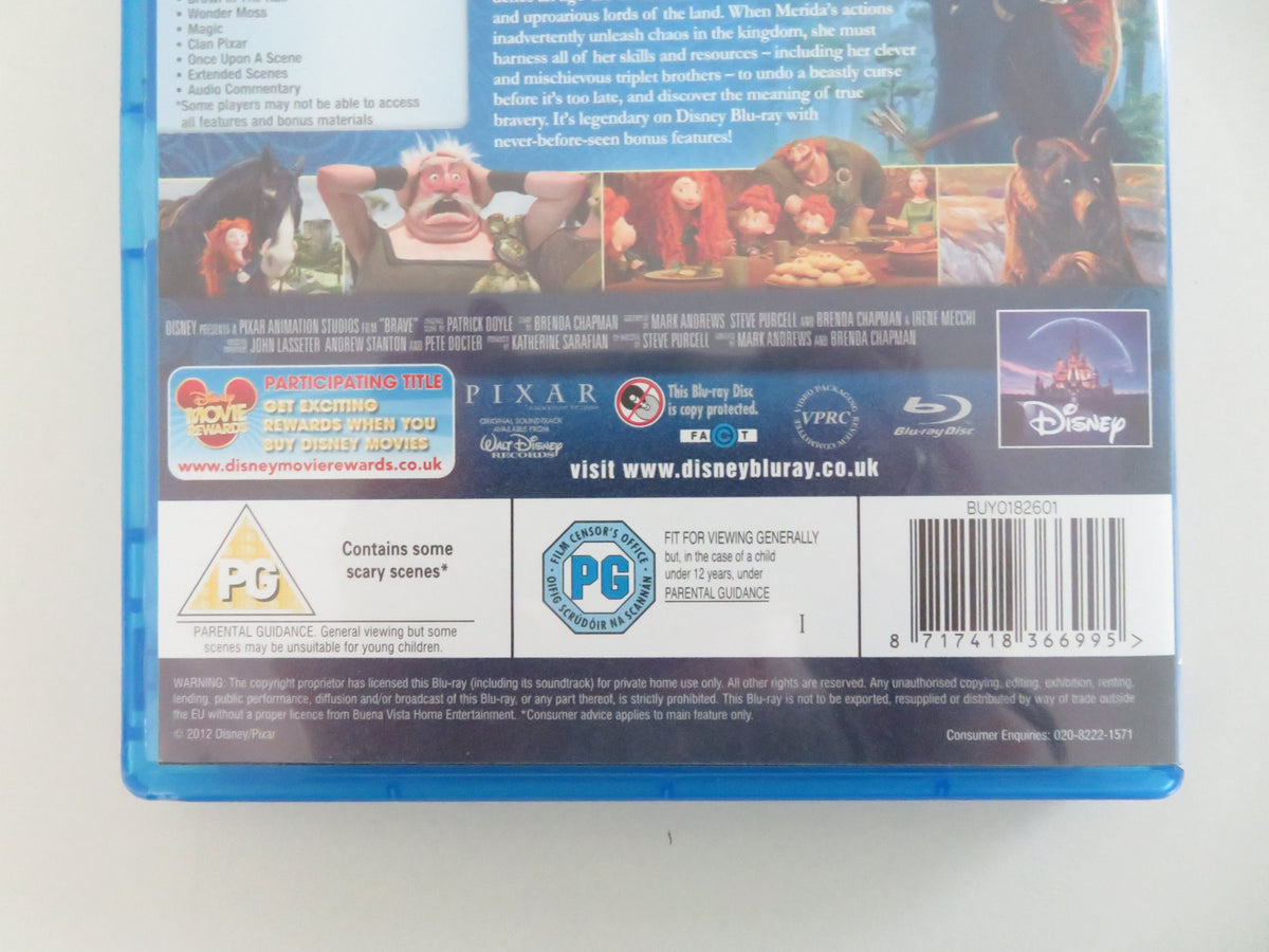 Brave (BLU-RAY) Disney Kelly Macdonald Billy Connolly 2012 Region A,B,C
