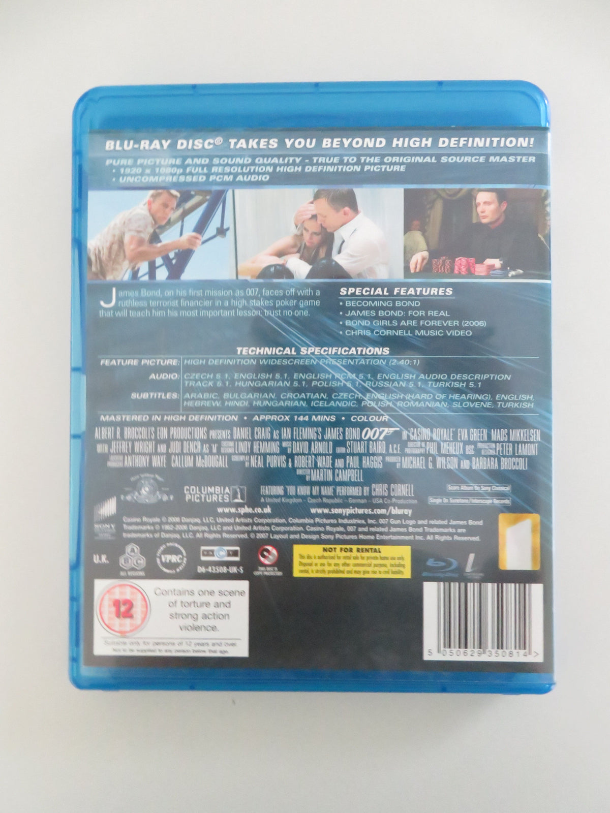 Casino Royale (BLU-RAY) Daniel Craig Eva Green Judi Dench 2006 Region A,B,C