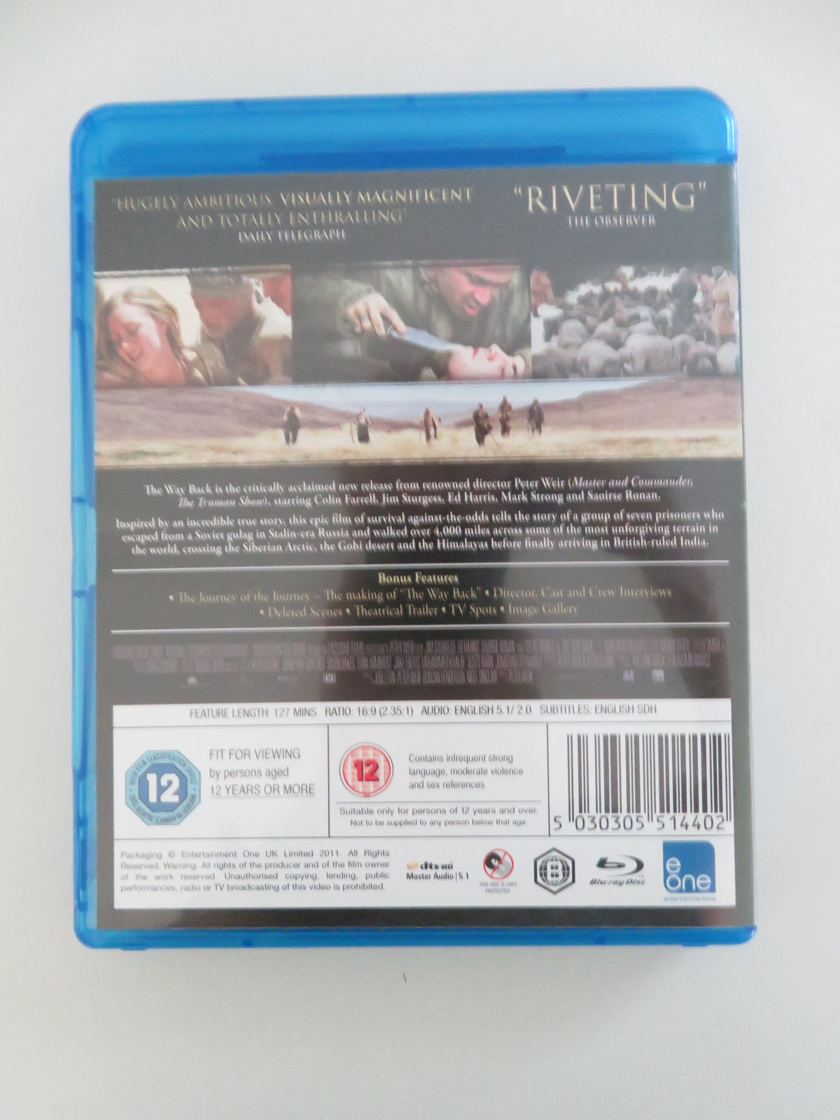 The Way Back (BLU-RAY) Jim Sturgess Ed Harris Colin Farrell 2011 Region B