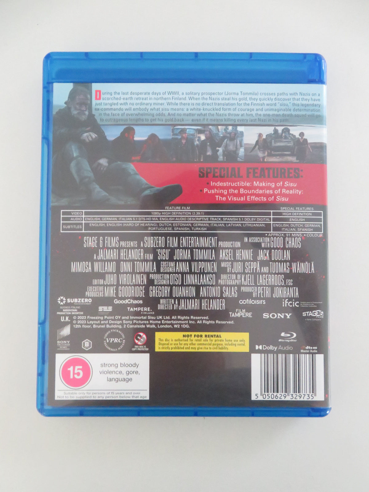 Sisu (BLU-RAY) Jorma Tommila Aksel Hennie Jack Doolan 2022 Region B