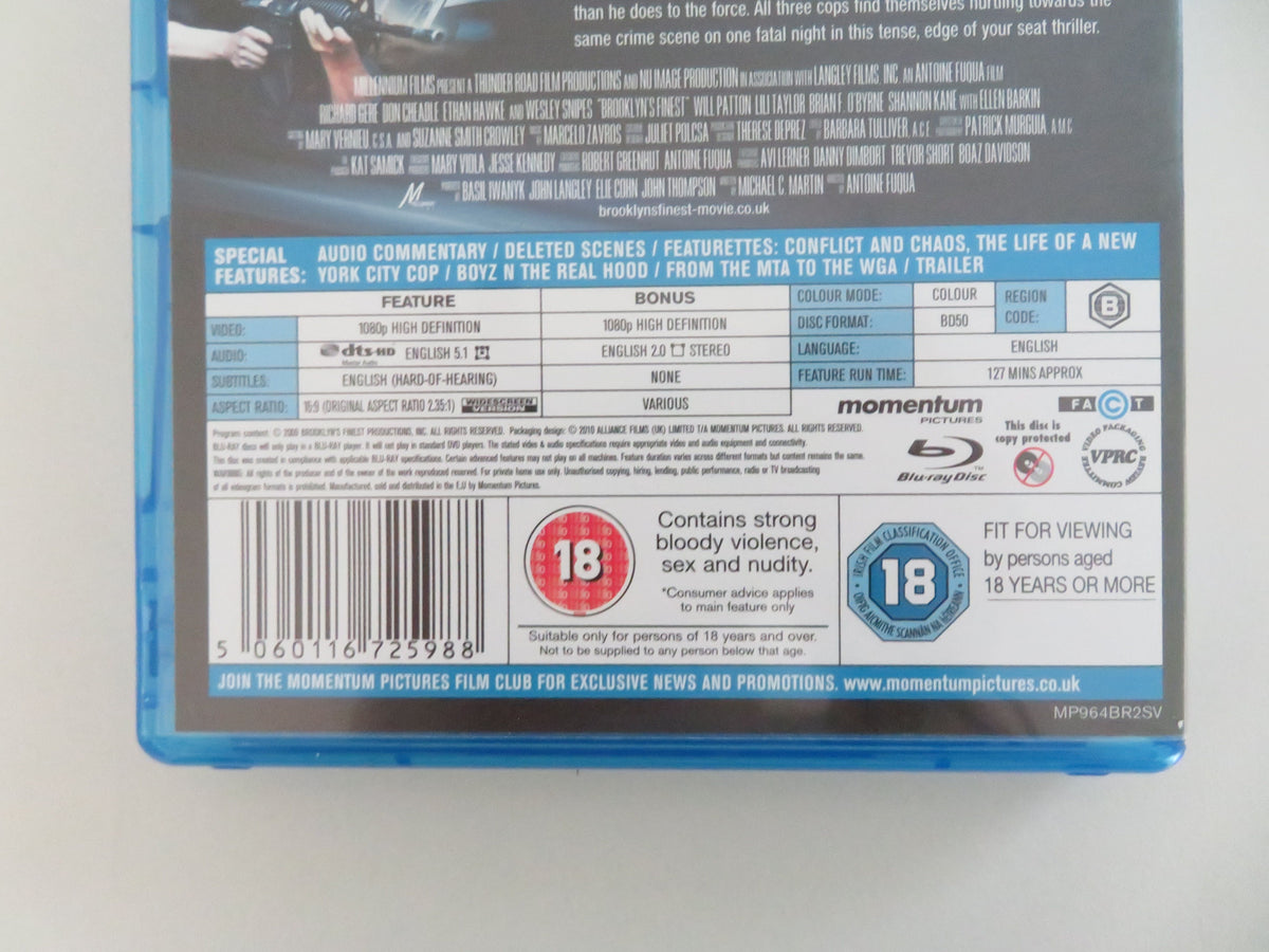 Brooklyn's Finest (BLU-RAY) Richard Gere Don Cheadle Ethan Hawke 2010 Region B