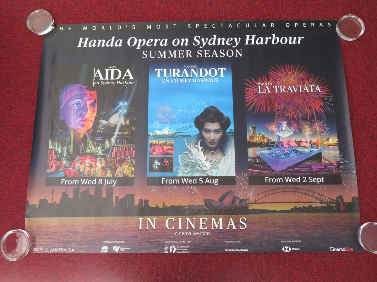 Handa Opera on Sydney Harbour UK Quad Rolled Poster Aida Turandot Verdi 2026