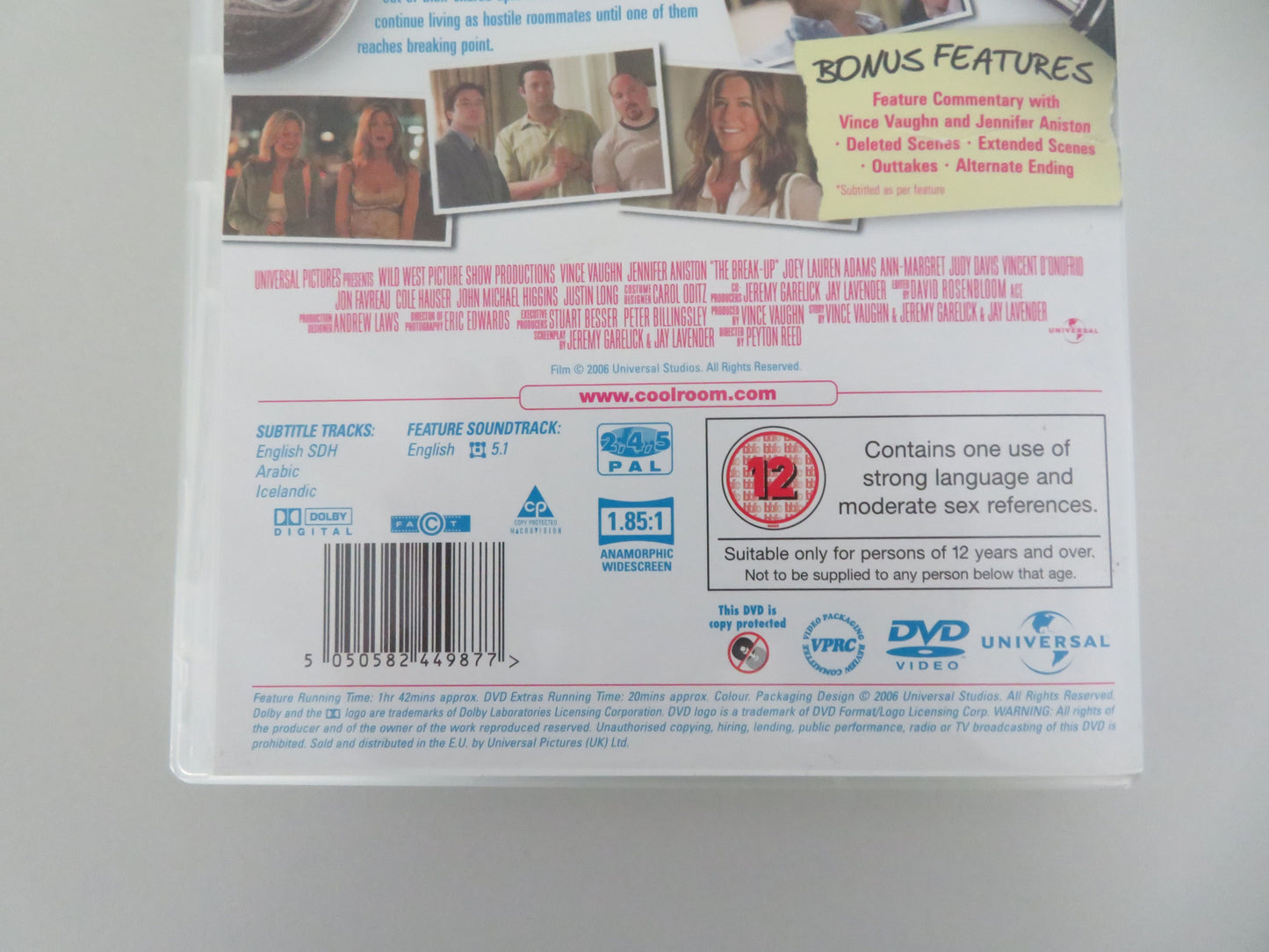 The Break-Up (DVD) Jennifer Aniston Vince Vaughn 2006 Region 2,4,5
