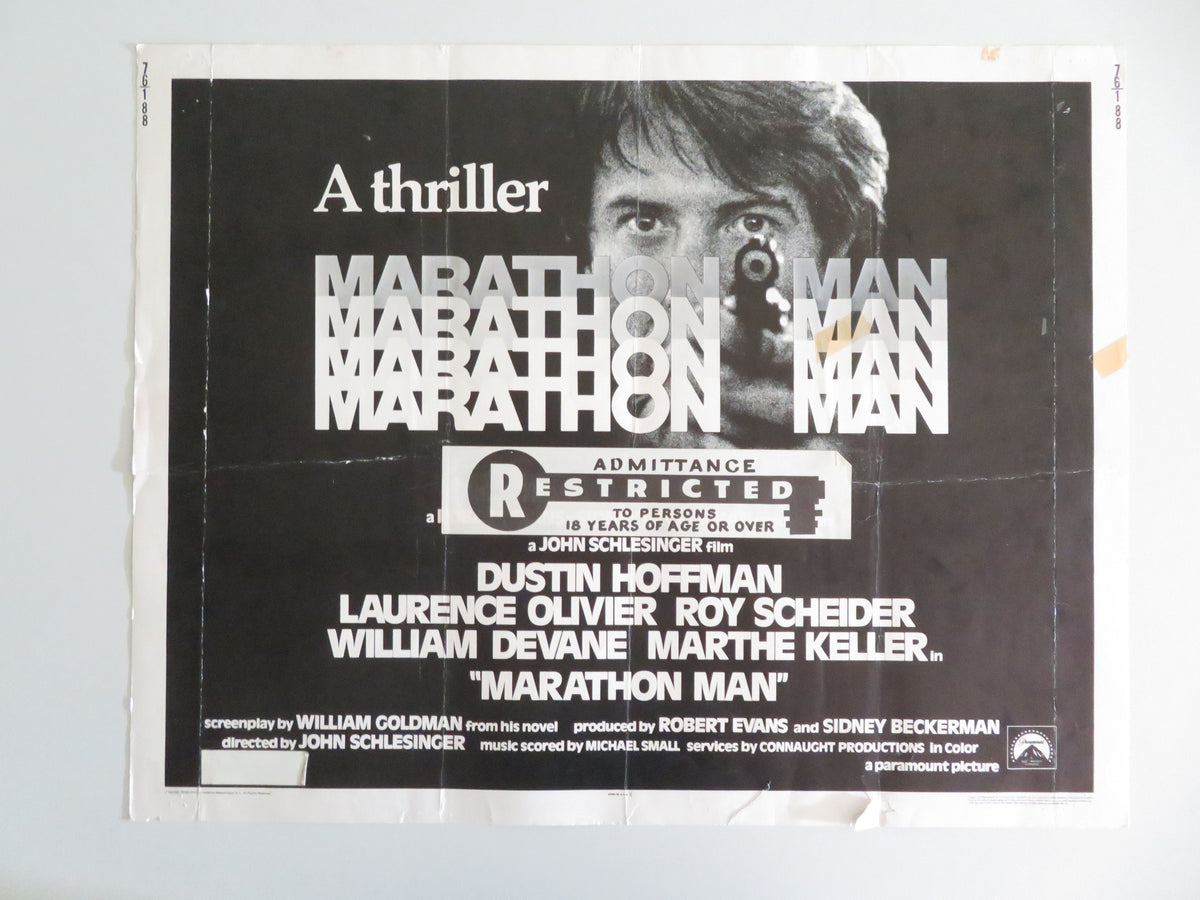 Marathon Man US Half Sheet (22"x 28") Poster Dustin Hoffman Laurence Olivier '76