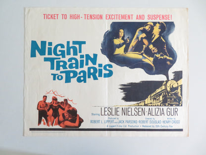 Night Train to Paris US Half Sheet (22"x 28") Poster Leslie Nielsen A. Gur 1964