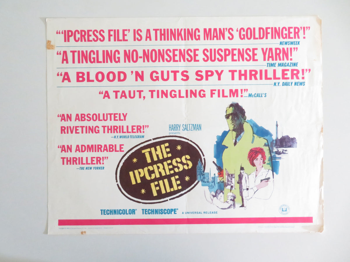 The Ipcress File US Half Sheet (22"x 28") Poster Michael Caine Nigel Green 1965