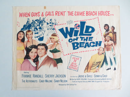 Wild on the Beach US Half Sheet (22"x 28") Poster Frankie Randall 1965