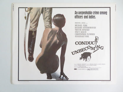 Conduct Unbecoming US Half Sheet (22"x 28") Poster Michael York 1975