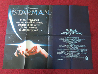 Starman UK Quad Poster Folded Jeff Bridges Karen Allen Charles Martin Smith 1984