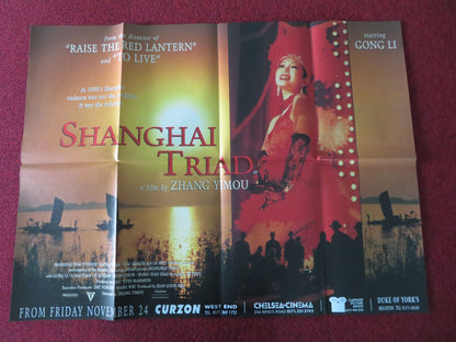 Shanghai Triad UK Quad Poster Folded Gong Li Baotian Li Xiaoxiao Wang 1995