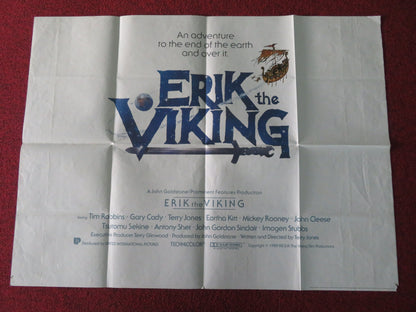 Erik the Viking UK Quad Poster Folded Tim Robbins Mickey Rooney Eartha Kitt 1989
