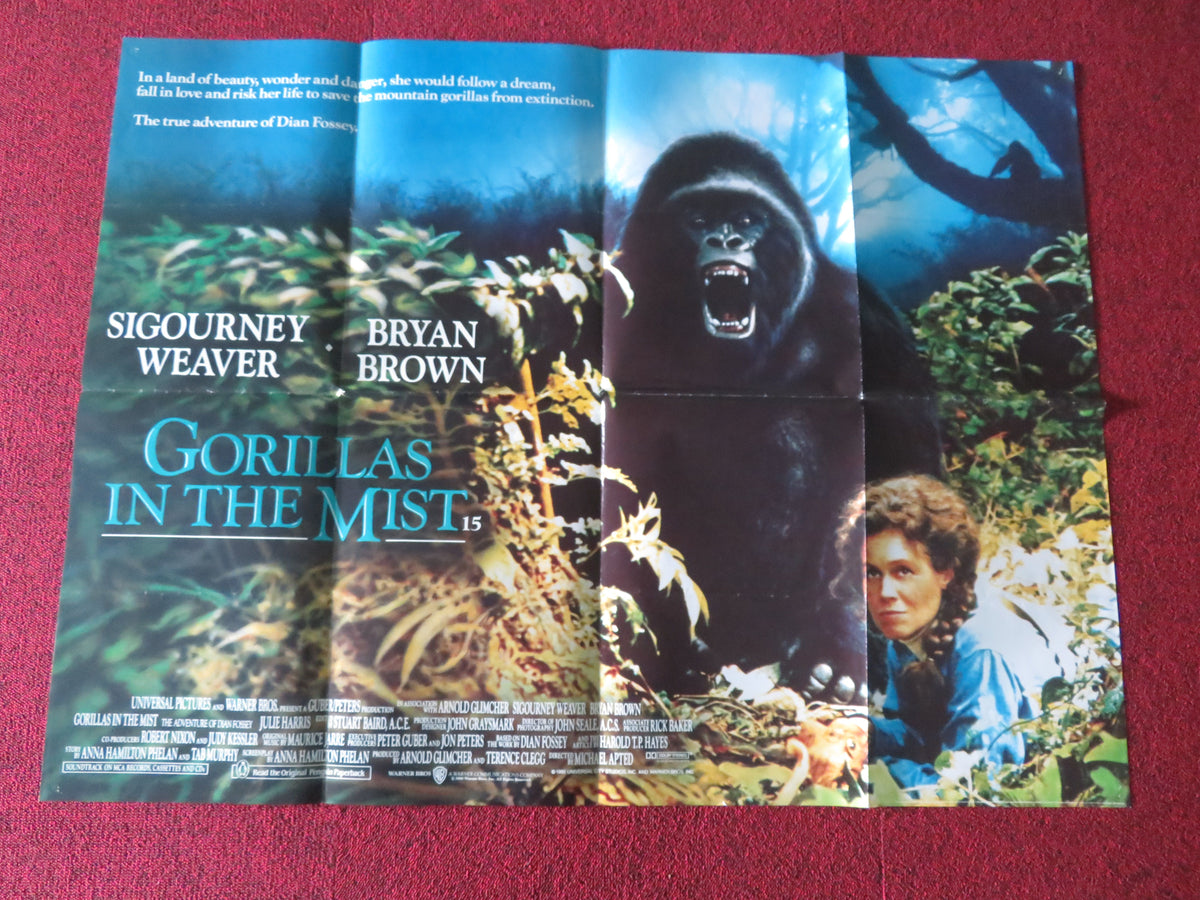 Gorillas in the Mist UK Quad Poster Folded Sigourney Weaver Bryan Brown 1988